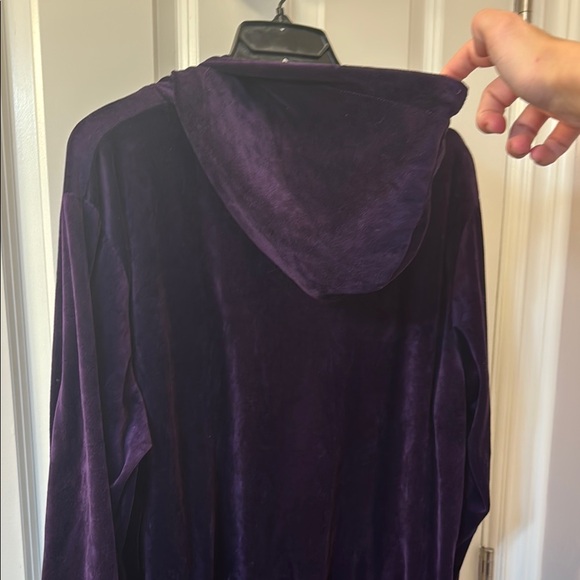 Tracksuit Purple Velvet Zip-Up Hoodie - Picture 4 of 4